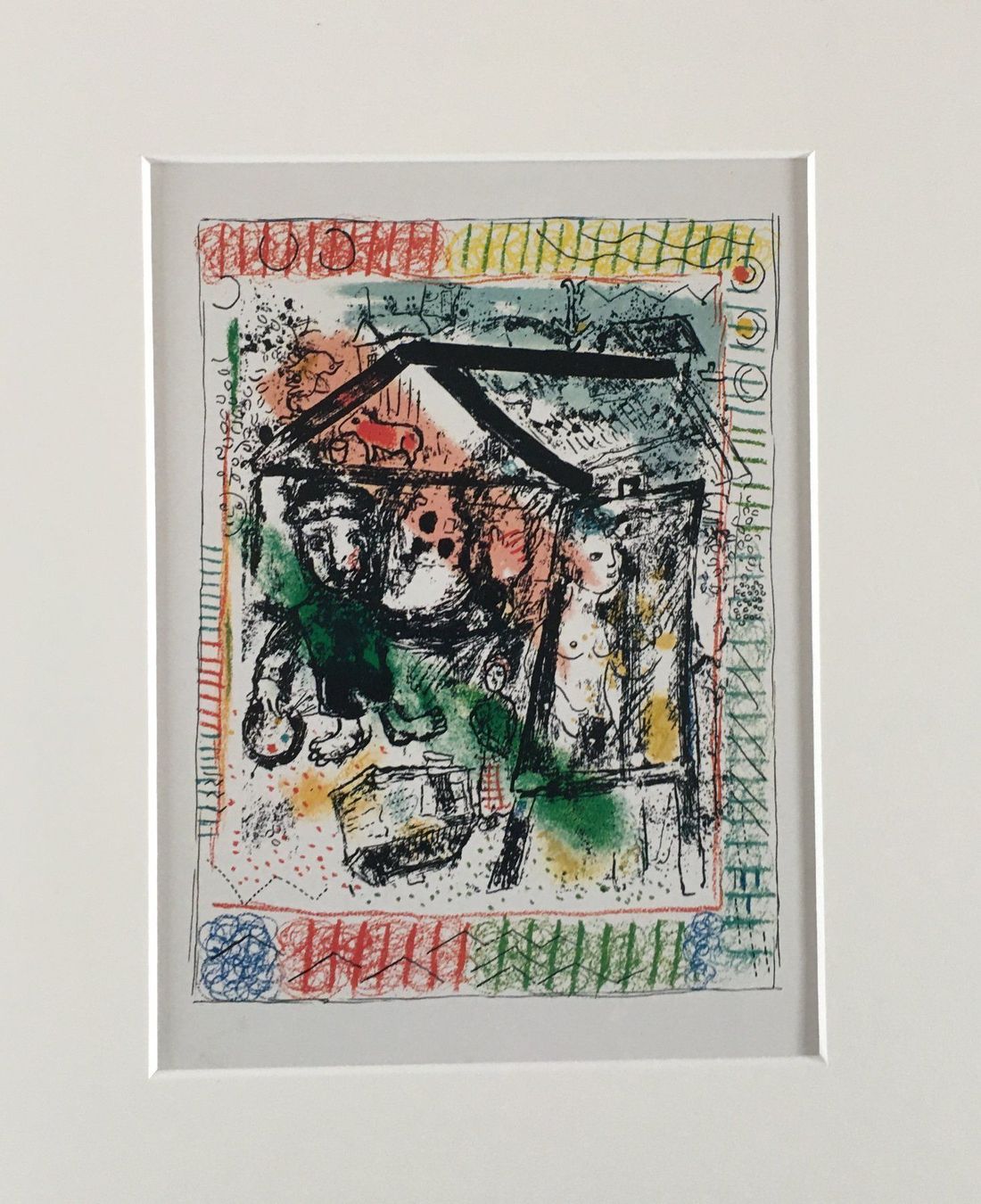Grafica & Litografie: Marc Chagall    604  "Le Peintre devant le Village" – Usato da Nennigkofen venduto da Sommersonnen 2