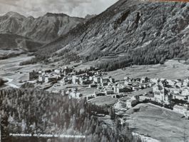 Alte Ansichtskarte Pontresina m- Albula u. Cresta-Mora 1957
