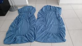 K..134 R) Fixleintuch 2er Set Hellblau