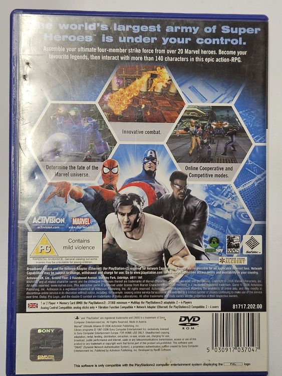 Notice Manuel D'origine PS2 - Marvel Ultimate Alliance - Bon état