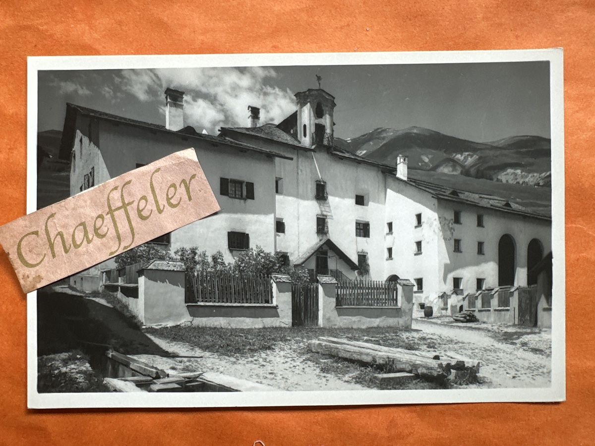 Ansichtskarten: Alte Ansichtskarte: Partie in Zuoz, Samaden, Graubünden – Gebraucht aus Zürich von Chaeffeler