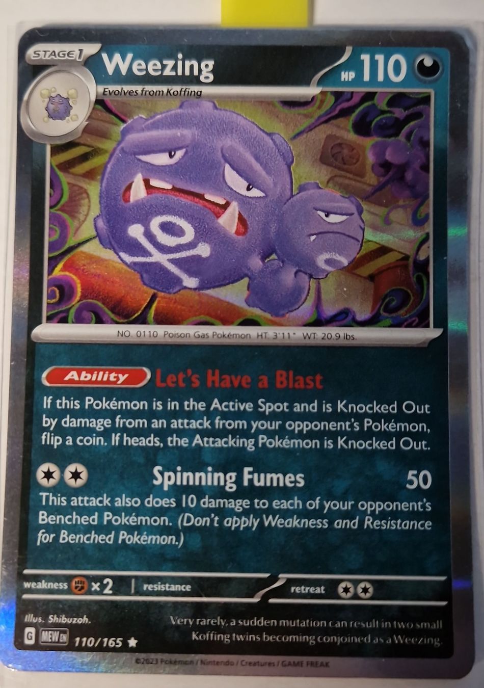 Pokémon Carte collezionabili: Pokémon - Weezing #110/165 Holo – Nuovo (secondo la descrizione) da Birmensdorf ZH venduto da x_NoMis