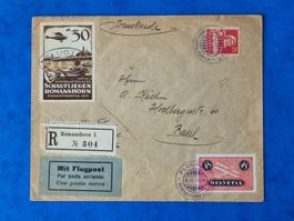 Flugpostbrief Int.Schaufliegen Romanshorn1924 Eingeschrieben