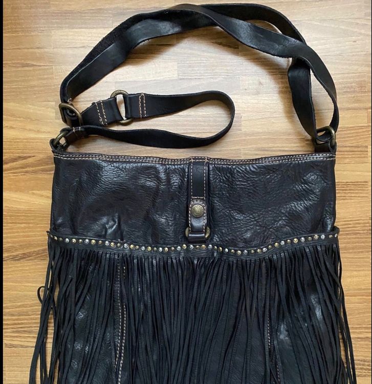 Western Cowgirl Handtasche – Lederoptik Mit Fransen, Crossbody, Verstellbar (ca. 25x25 Cm)