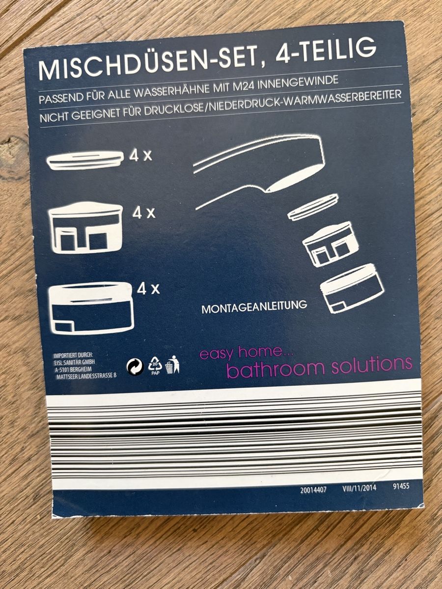 Armaturen: Mischdüsenset, 4 x Perlator M24 – Neu (gemäss Beschreibung) aus Versoix von chr_2rpz 1