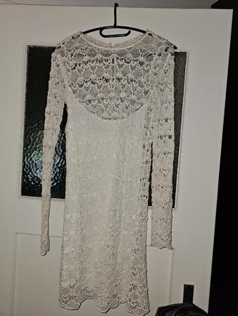 Robe dentelle ivoire, élégante et bohème, taille S