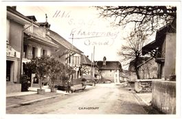 CHAVORNAY - Dorfansicht (mit Vater & Sohn) ca. 1930