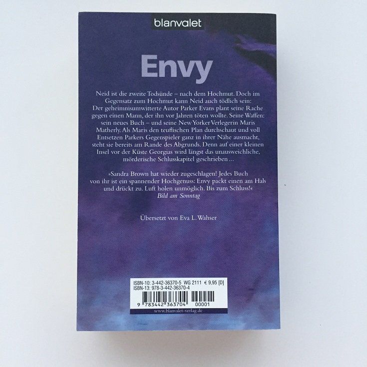 Libri: Sandra Brown - Envy - Neid - Roman – Usato da Thun venduto da Rowaner 2
