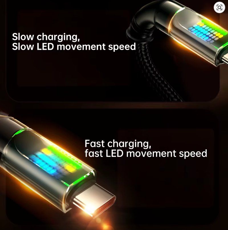 Cavi: 2m USB-A->C Daten-/Ladekabel 120W 480MBps mit Lade-Animation – Nuovo e nell'imballaggio originale da Illnau venduto da diy-shop 1