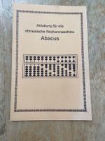 Anleitung chinesische Rechenmaschine Abacus 1972