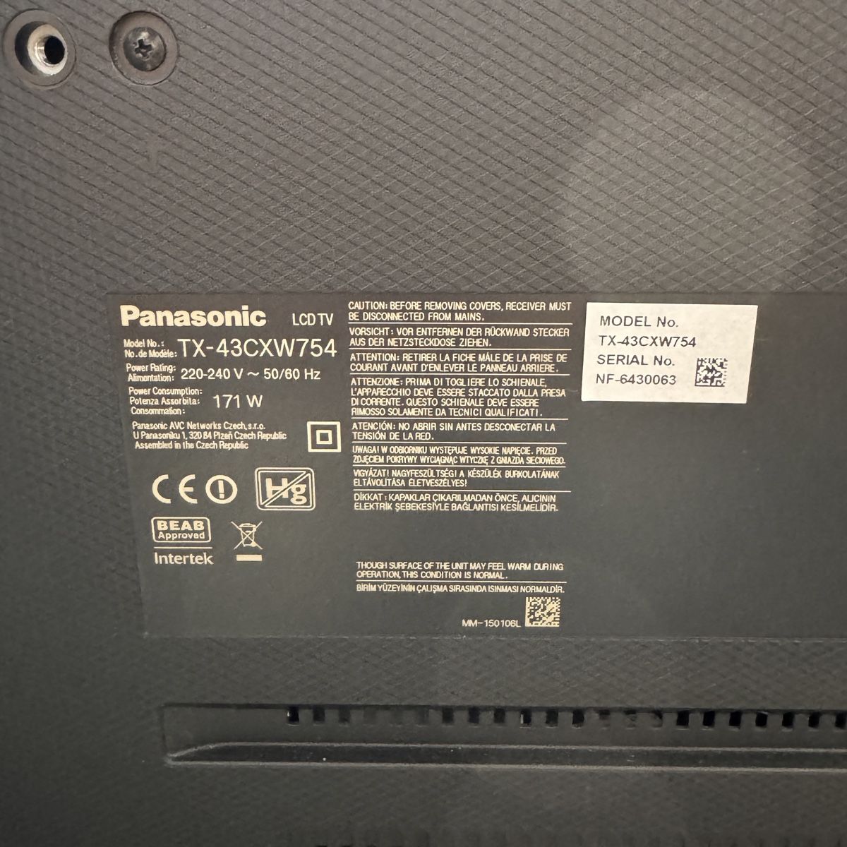 Televisori: Panasonic LCD TV 43 zoll  – Usato da Wetzikon ZH venduto da Classic_Bimmer 2