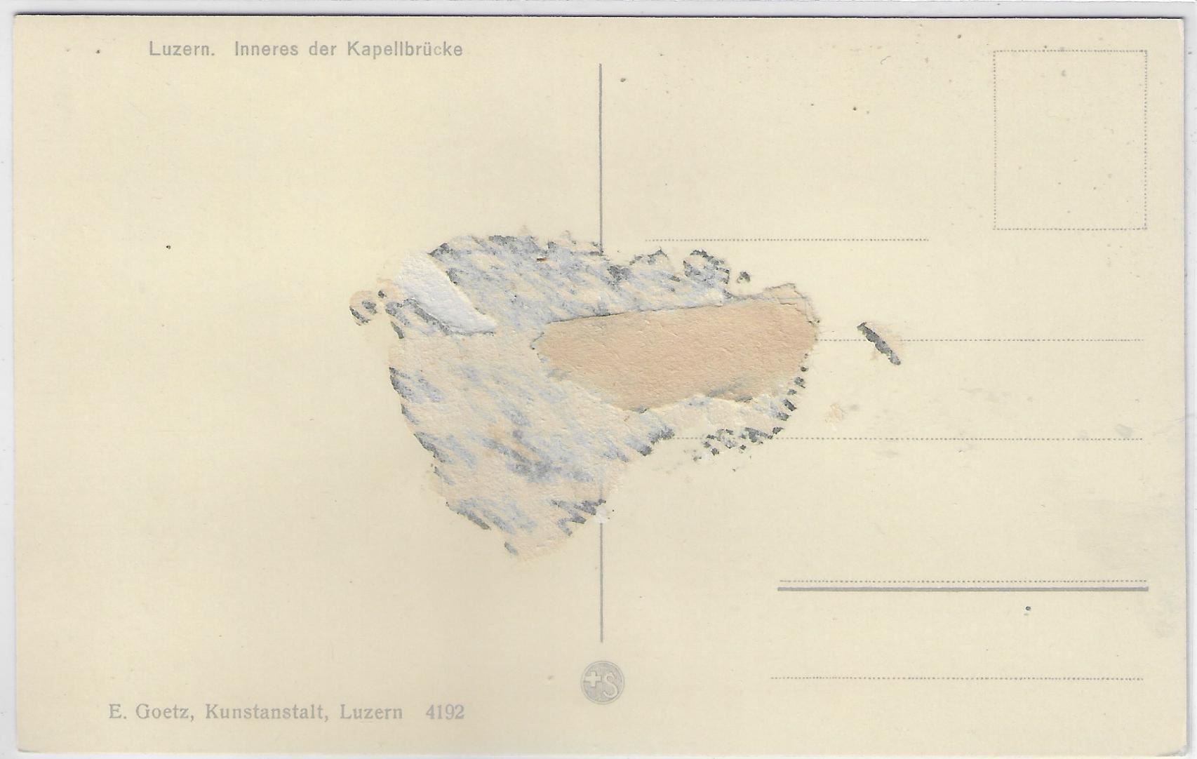 Cartoline postali: Luzern - Kapellbrücke innen - Litho – Usato da Ettingen venduto da Kartenplanet 1
