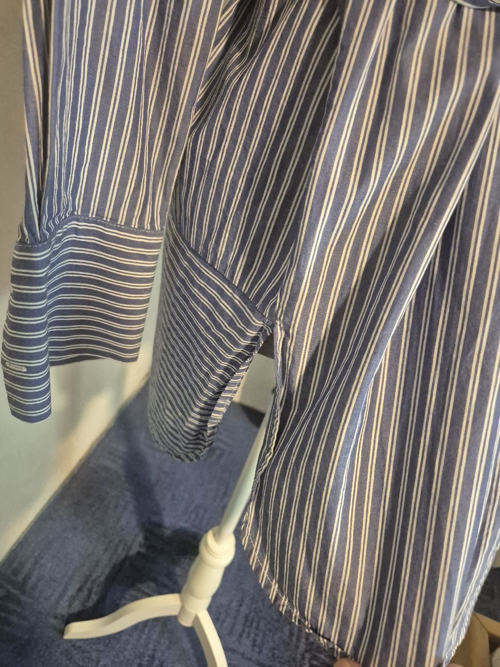 Opus Camicette: Bluse Opus gestreift mit Bindegurt blau Grösse 40 – Usato da Zürich venduto da Drago670 2