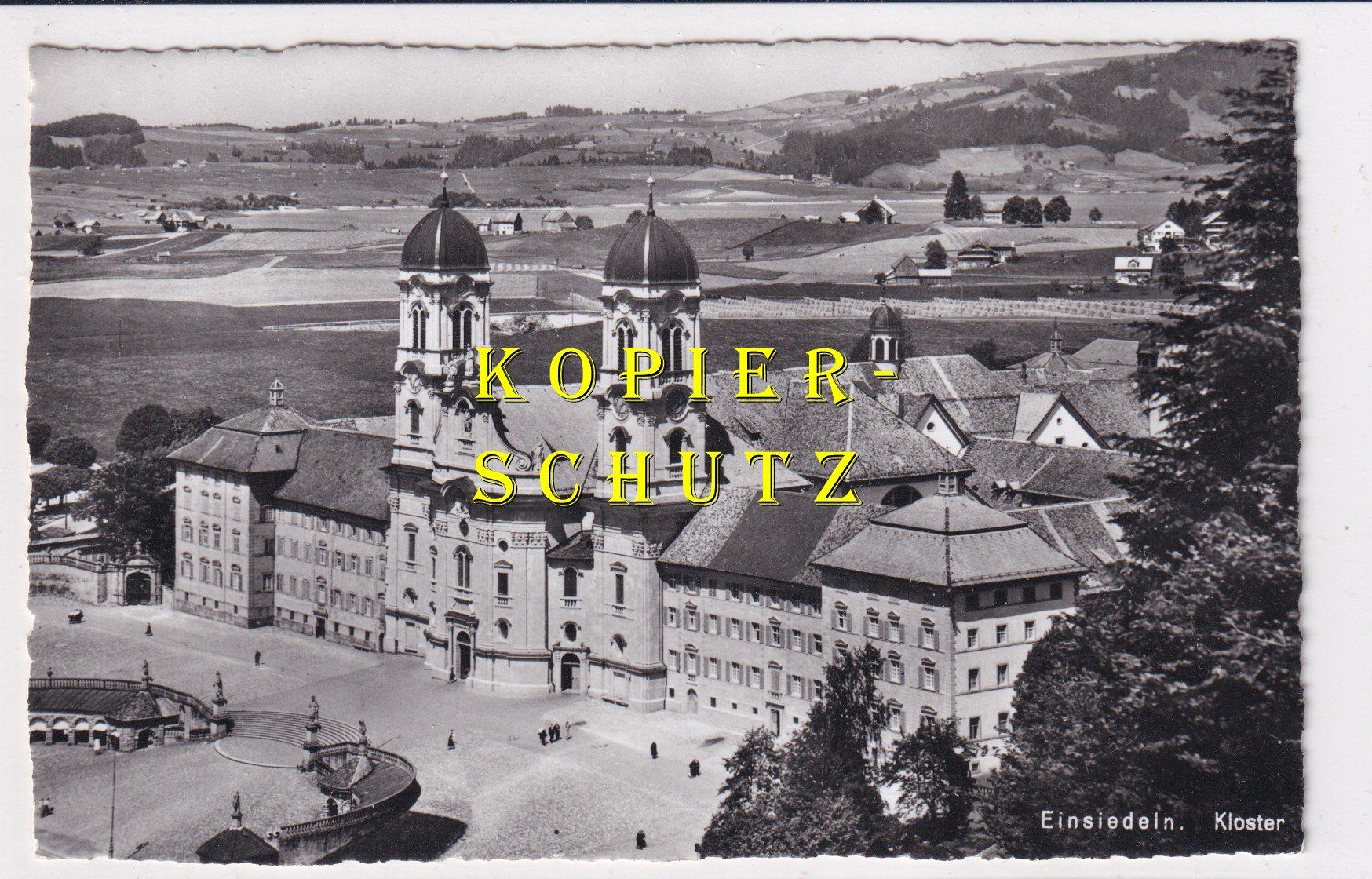 Ansichtskarten: Einsiedeln, Kloster  /bq – Gebraucht aus Hombrechtikon von Rudolf07