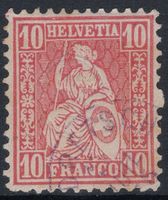 10 Rp. Sitzende Helvetia mit Blindzahn rechts - MADRETSCH