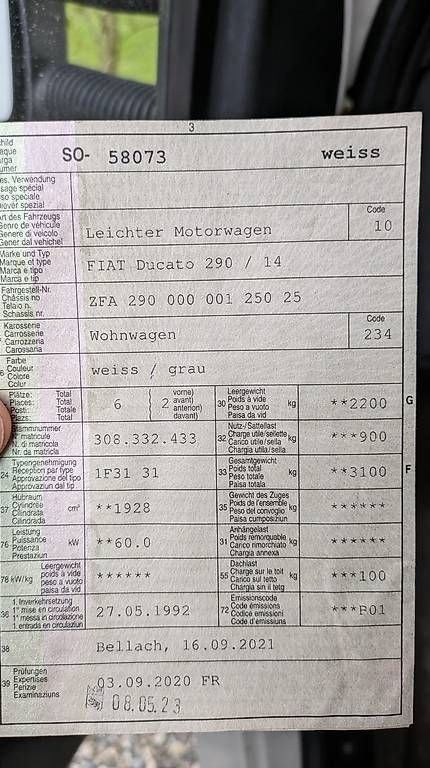 Camping Fahrzeuge: Camper Fiat Ducato  – Gebraucht aus wiedlisbach von PriskaH04 9