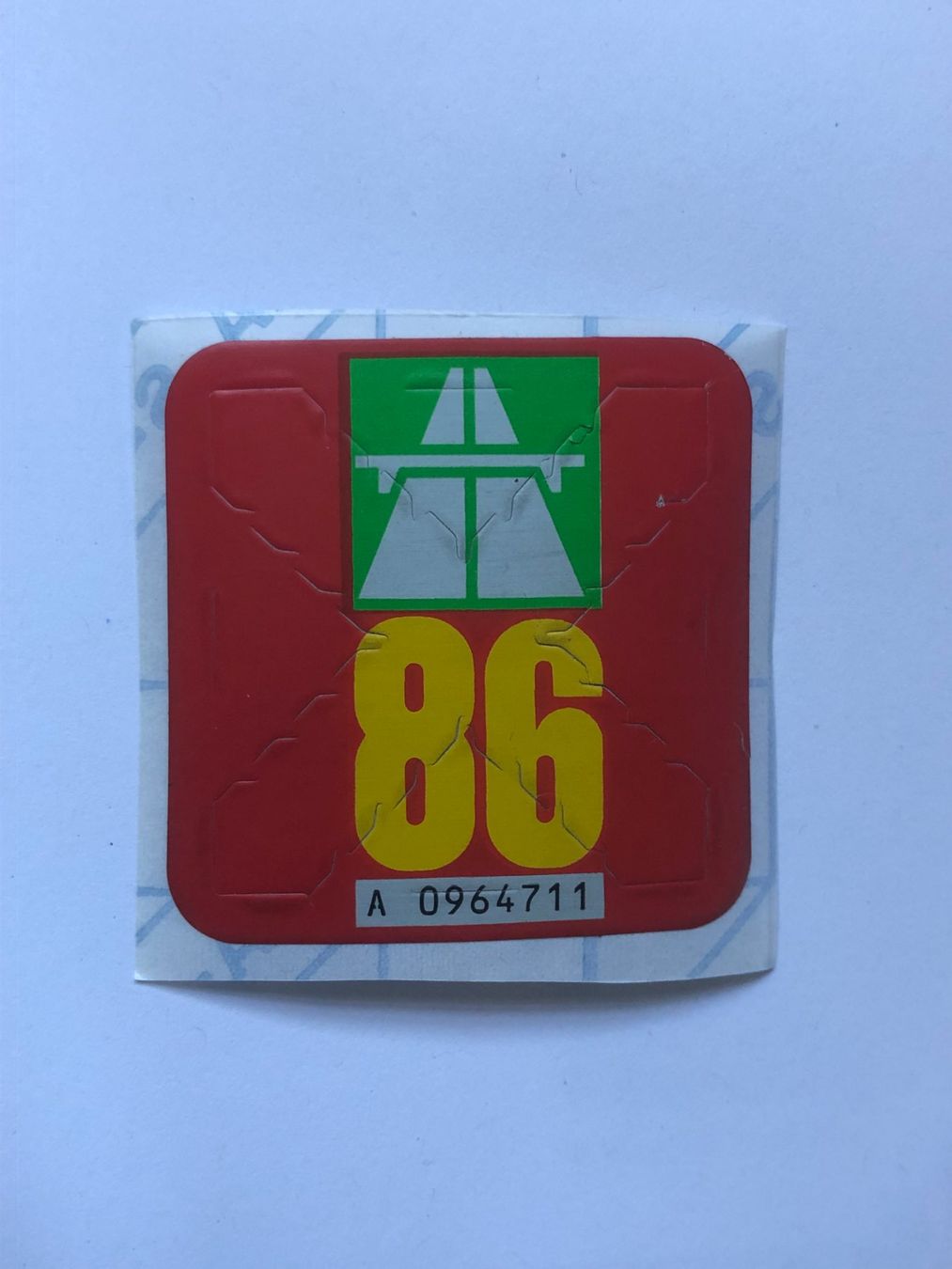 Autobahnvignetten: Autobahnvignette 1986 – Gebraucht aus Ganterschwil von ganterb