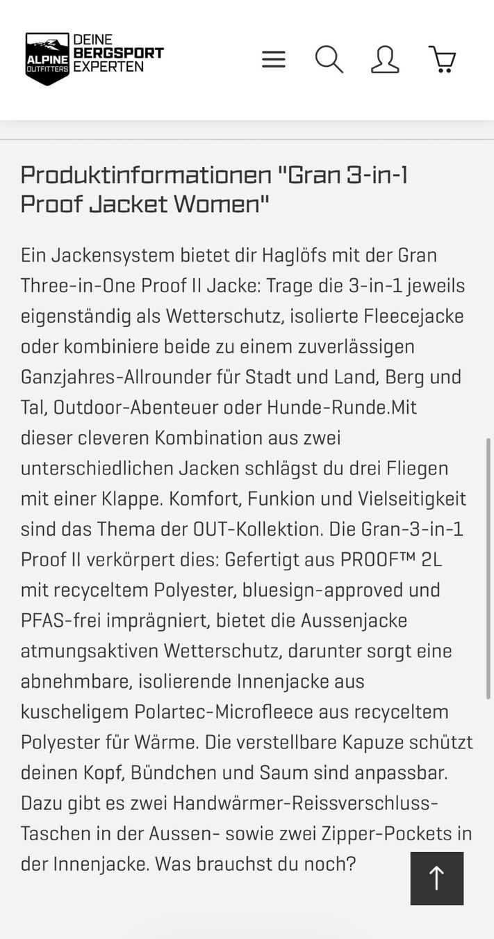 Haglöfs Giacche: Haglöfs Gran 3-in-1 Proof Jacket Women – Nuovo (secondo la descrizione) da Zürich venduto da babychur 7