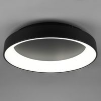 LED Deckenleuchte, Schwarz, 60 cm Ø