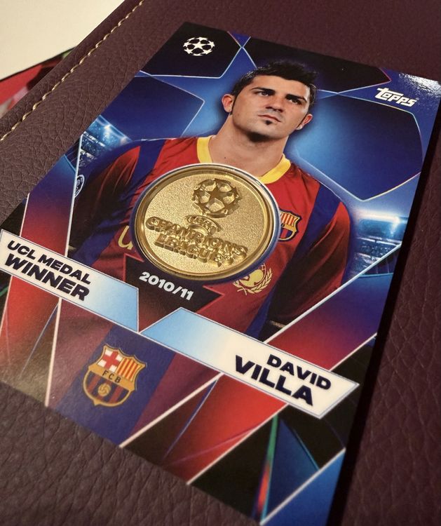 Topps David Villa UCL Medal Winner (Neu (gemäss Beschreibung)) in Au SG ...
