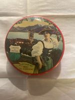 Boîte métallique ronde Fête des Vignerons 1927 Vevey usagée