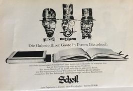Vintage Reklame, Scholl Papeterie, Zürich, 1961