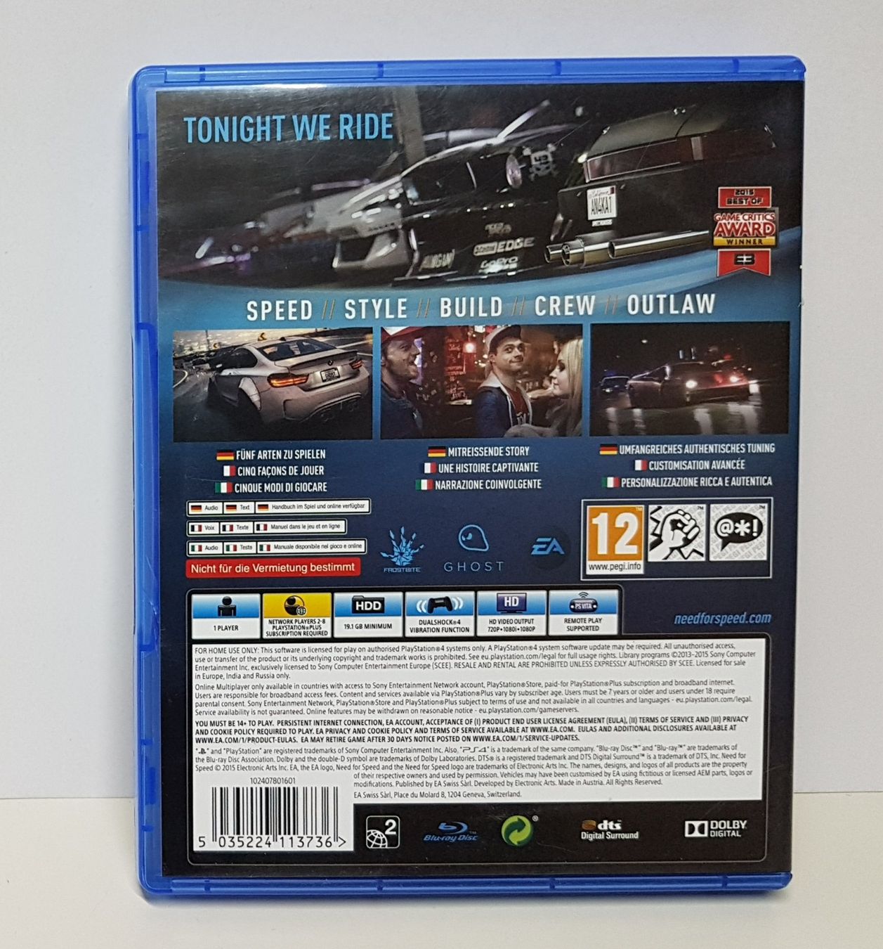 Sony Giochi: 🚙 Need for Speed   PS 4 – Usato da Schüpfheim venduto da Games_Spielkonsolen 2