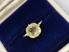 Peridot Silberring 925 grün, Grösse 53