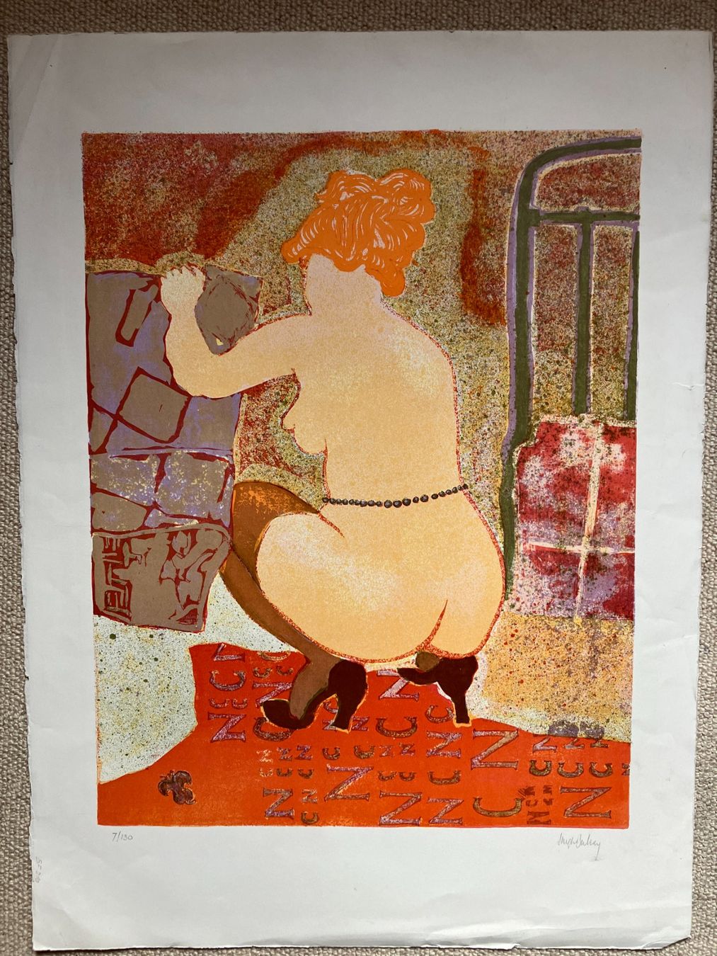 Grafica & Litografie: Akt in rot, signiert – Usato da Männedorf venduto da Amleto3