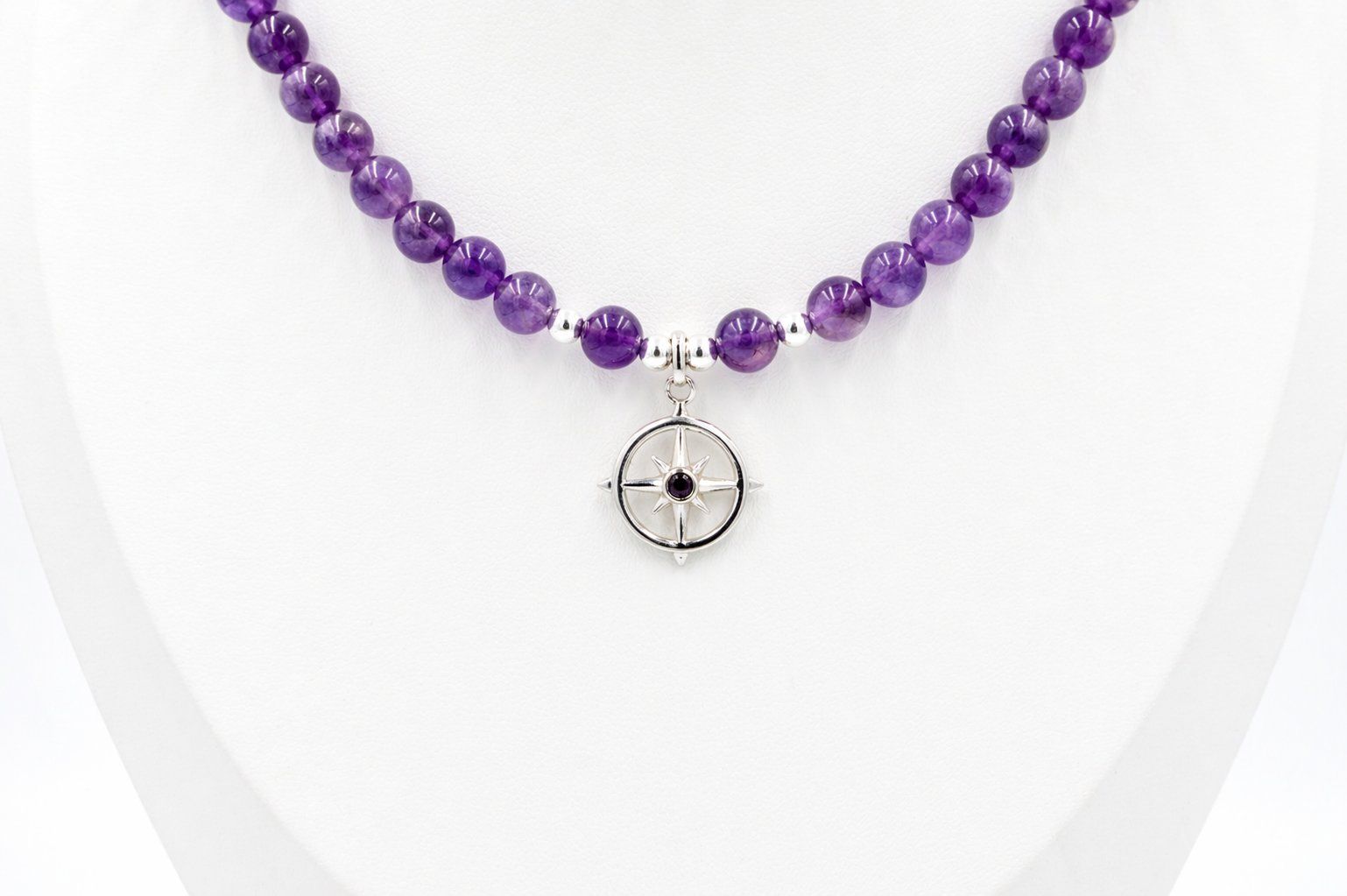 Catenine: Amethyst Kompass Halskette, MIVITA – Nuovo (secondo la descrizione) da Neuendorf venduto da Rewelt 1