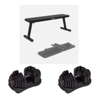Verstellbare Kurzhanteln 2x 5-40kg + Hantelbank – ab CHF 1