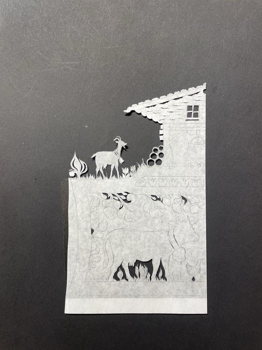 Grafiken & Lithographien: Scherenschnitt  – Neu (gemäss Beschreibung) aus Konolfingen von Bern-75 6