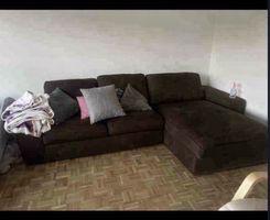 Ecksofa braun mit Recamiere gebrauchter Zustand