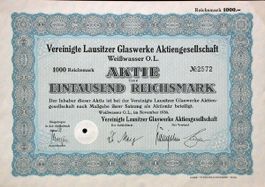 Vereinigte Lausitzer Glaswerke AG, Weisswasser - 1936
