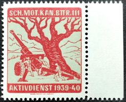 Soldatenmarke 2.WK, Sch Mot Kan Bttr 111, grünl., Wi Art 286