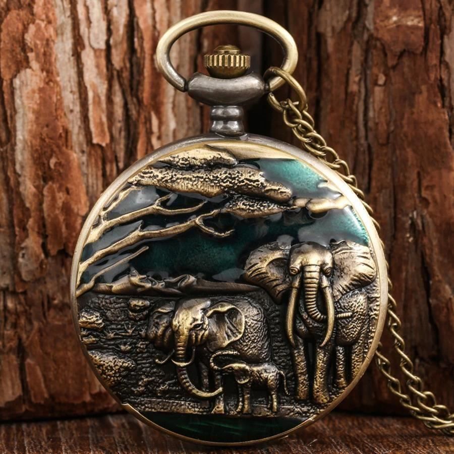 Sonstiges Uhren Zubehör: Taschenuhr Elefant Halskette – Neu und originalverpackt aus Gurmels von Swisspod