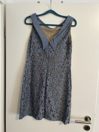 Cute Light Blue Lace Dress Size M Made in Greece 🇬🇷