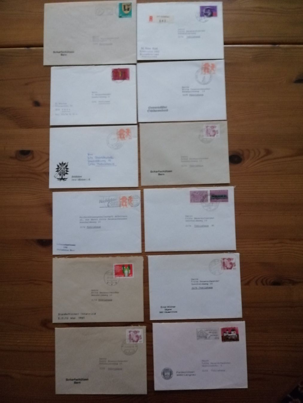 Alle Briefmarken: Briefumschläge diverse ca. 1980 Jahre – Gebraucht aus Hinterkappelen von 1399
