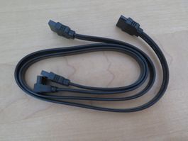 SATA Kabel aufgeteilt 2x SATA 1x Strom neu 28AWG