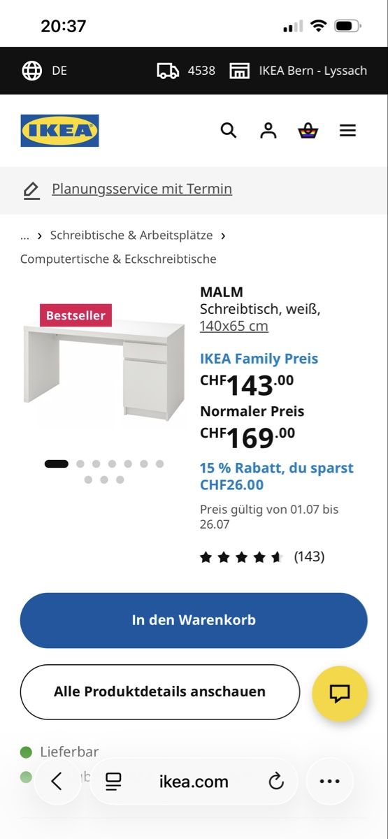 Ikea Schreibtische: Pult IKEA weiss – Gebraucht aus Wiedlisbach von and_6g8d