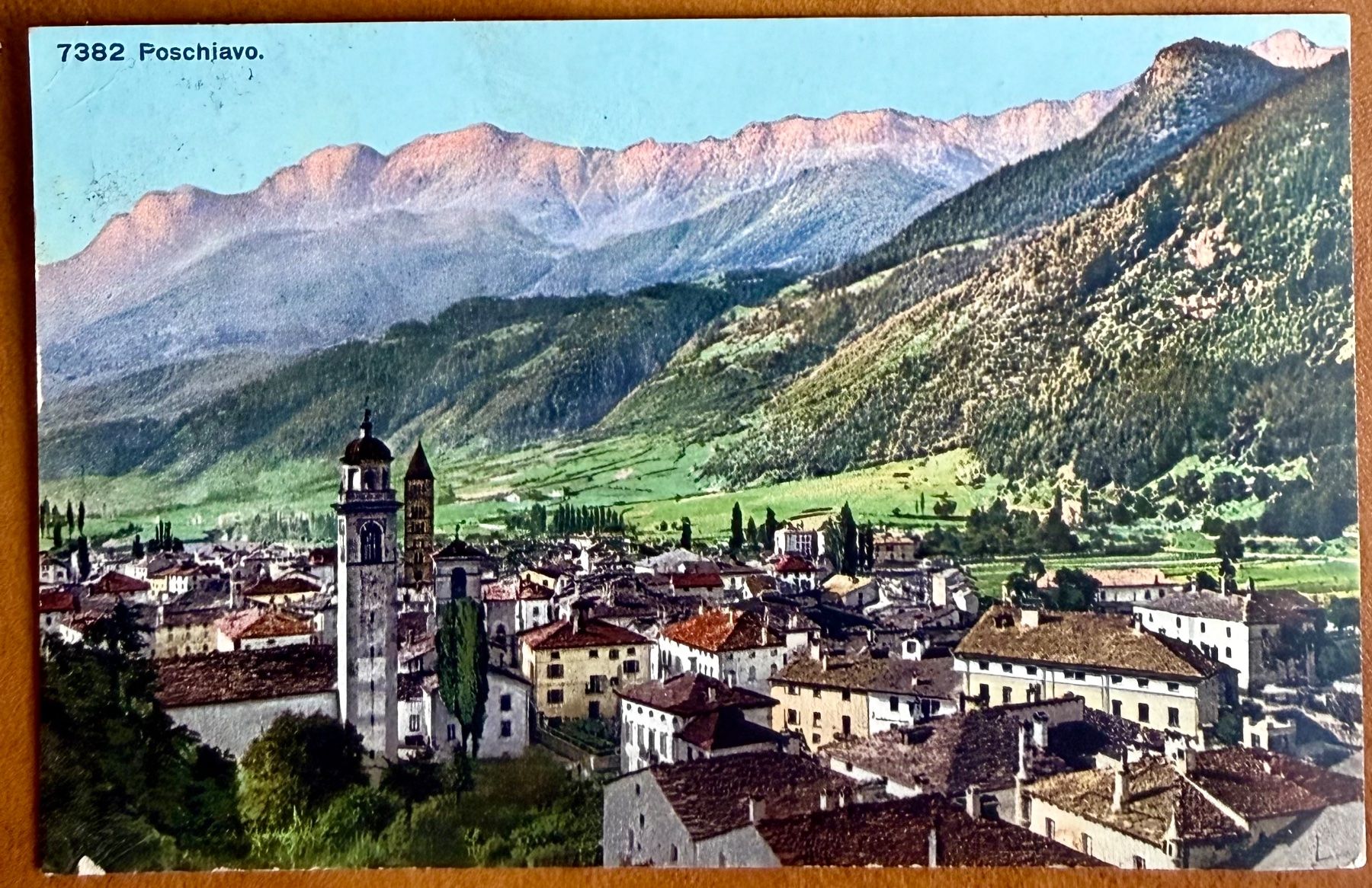 Cartoline postali: Poschiavo - Panorama 1920 – Usato da Lutry venduto da Ediego
