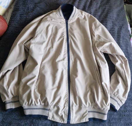 Lacoste Jacke, Beige/Navy, Wendejacke, Grösse L