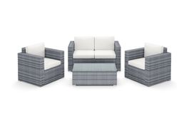 Rattan Lounge VENEZIA grau - Gratis Versand
