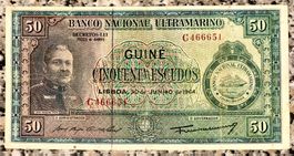 50 Escudos Guinea Bissau 1964, Rarität!!!