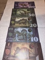 lot de 5 billets commémorarif dinosaure