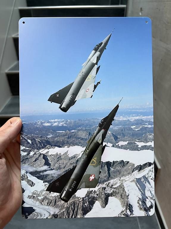 Schilder: Blechschild Mirage III – Neu und originalverpackt aus Rickenbach ZH von Pumba_500