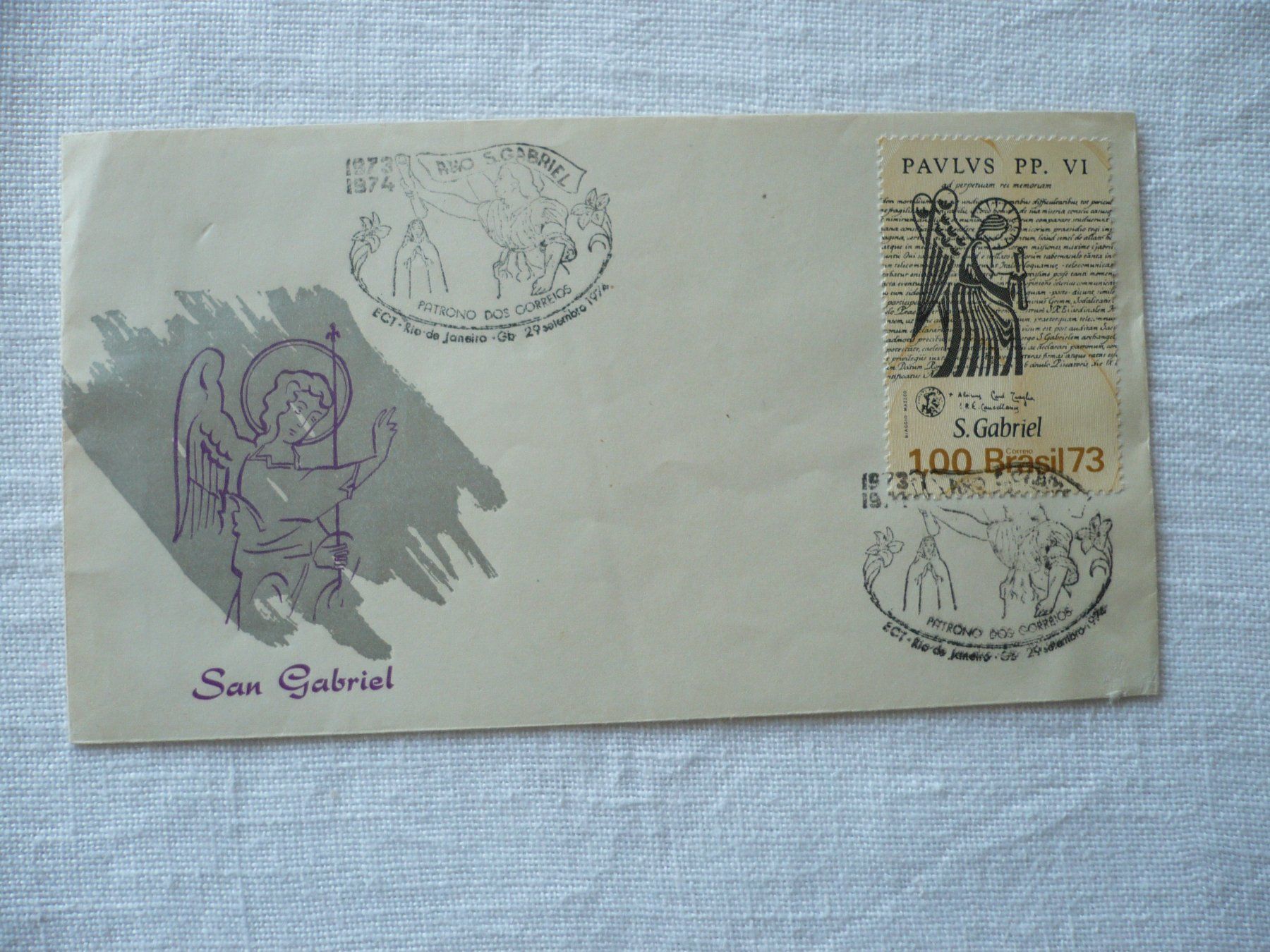 Tutti i francobolli: Brasil 1973 /74 "Año San Gabriel" – Usato da Zürich venduto da saltandpepper008