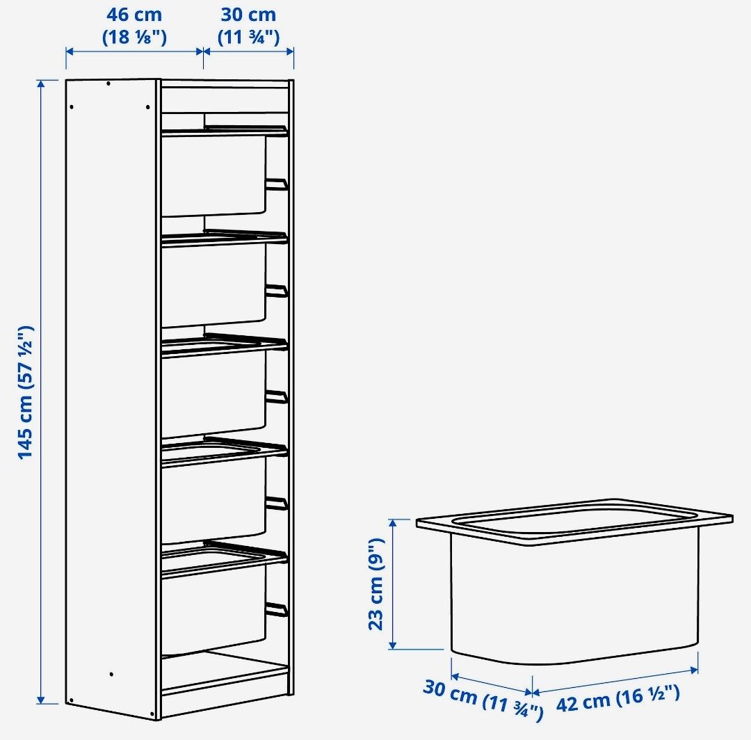 Ikea Scaffali: Ikea Trofast shelf with boxes – Usato da Muri AG venduto da MrsRami 1