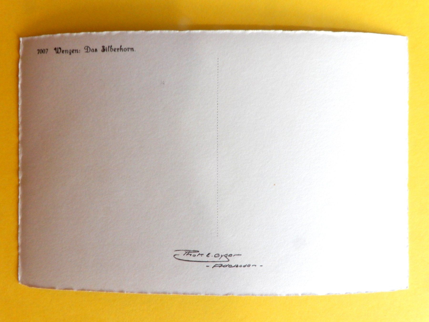 Ansichtskarten: Echtfotokarte, Das Silberhorn, Wengen,  E. Gyger – Gebraucht aus Senèdes von Framboise52 1