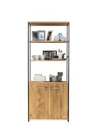 Regal mit 2 Türen LISSABON Wildeiche massiv 80 x 198 cm